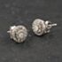 Pre-Owned 14ct White Gold 0.25ct Brilliant Cut Diamond Round Cluster 8mm Stud Earrings 43171481