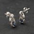 Pre-Owned 9ct White Gold 1.20ct Sapphire & 0.05ct Diamond Pear Shaped 12.7mm Stud Earrings 43171484