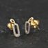 Pre-Owned 14ct Yellow Gold 11.5mm 0.10ct Brilliant Cut Diamond Loop Stud Earrings 43171493