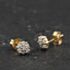 Pre-Owned 9ct Yellow Gold 4.5mm 0.10ct Brilliant Cut Diamond Cluster Stud Earrings 43171497