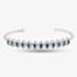 Pre-Owned 18ct White Gold Sapphire & Brilliant Cut Diamond Flexible 15cm Torque Bangle 4321008