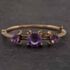 Pre-Owned Vintage Yellow Gold Amethyst & Seed Pearl Medium Hinged Bangle 43211001