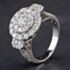 Pre-Owned 14ct White Gold Diamond Cluster Ring 4328012