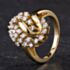Pre-Owned 9ct Yellow Gold 0.90ct Brilliant Cut Diamond Multi Stone Cluster Ring 4328122