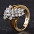 Pre-Owned 14ct Yellow Gold 1.37ct Brilliant Cut Diamond Multi Stone Cluster Ring 4328123