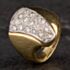 Pre-Owned 14ct 2 Colour 20mm Diamond Set Band Ring 4328155