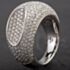 Pre-Owned 18ct White Gold 3.55ct Diamond Large Domed Bucherer Ring 4328195