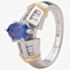 Pre-Owned 14ct White Gold Six Claw Sapphire and Diamond Ring 4328301