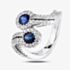 Pre-Owned 18ct White Gold 1.00ct Sapphire & 0.80ct Diamond Twist Ring 4328395