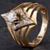 Pre-Owned 9ct Yellow Gold Diamond Fancy Cluster Ring 4328662