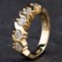 Pre-Owned 14ct Yellow Gold 1.00ct Diamond Five Stone Half Eternity Ring 4328766