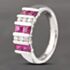 Pre-Owned Platinum 0.93ct Ruby & 0.17ct Brilliant Cut Diamond Three Row Ring 43351047