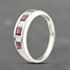 Pre-Owned Platinum 0.73ct Ruby & 0.43ct Diamond Half Eternity Ring 43351061
