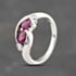 Pre-Owned Platinum 1.01ct Ruby & 0.13ct Diamond Cross Over Dress Ring 43351063