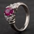 Pre-Owned Platinum 1.03ct Ruby & 0.33ct Diamond Five Stone Ring 4335110
