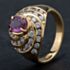 Pre-Owned 18ct Yellow Gold 1.06ct Ruby & Square 0.90ct Diamond Dress Ring 4335159