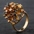 Pre-Owned 9ct Yellow Gold Sapphire & Brilliant Cut Diamond Fancy Multi Tiered Cluster Ring 4336024
