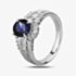 Pre-Owned Platinum 1.40ct Sapphire & 0.45ct Diamond Cluster Ring 4336048