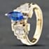 Pre-Owned 14ct Yellow Gold 1.27ct Marquise Cut Sapphire & 0.66ct Princess Cut Diamond Dress Ring 43361034