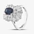 Pre-Owned 9ct White Gold Sapphire & Diamond Ballerina Cluster Ring 43361054