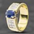 Pre-Owned 14ct Yellow Gold Oval Cut Sapphire & 1.20ct Princess Cut Diamond Dress Ring 43361103