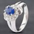 Pre-Owned Platinum 1.31ct Sapphire & 0.52ct Diamond Oval Cluster Ring 43361119