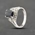 Pre-Owned Platinum Sapphire & 0.36ct Diamond Oval Cluster Ring 43361140