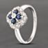 Pre-Owned Platinum Sapphire & 0.26ct Brilliant Cut Diamond Cluster Ring 43361149