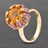 Pre-Owned 18ct Yellow Gold 6.2ct Multi Stone & 0.10ct Diamond Flower Design Dress Ring 43361170