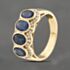 Pre-Owned 14ct Yellow Gold Sapphire & 0.25ct Diamond Multi Cluster Ring 43361178