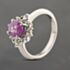 Pre-Owned Platinum Pink Sapphire & 0.26ct Diamond Oval Cluster Ring 43361189