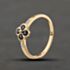 Pre-Owned 14ct Yellow Gold 0.20ct Sapphire & 0.05ct Diamond Flower Cluster Ring 43361214