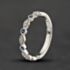 Pre-Owned 14ct White Gold Sapphire & Diamond Half Eternity Ring 43361218