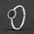 Pre-Owned 9ct White Gold Sapphire & Diamond Round Cluster Ring 43361219
