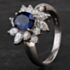 Pre-Owned Platinum 1.46ct Sapphire & 0.96ct Diamond Cluster Ring 4336235