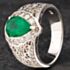 Pre-Owned 14ct White Gold 1.22ct Emerald & 0.75ct Diamond Cluster Ring 4337060