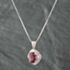 Pre-Owned Platinum 3.65ct Pink Tourmaline & 0.38ct Diamond Oval Cluster Pendant & 16-18 Inch Box Chain 43141578