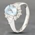 Pre-Owned Platinum 1.45ct Aquamarine & 0.38ct Diamond Oval Cluster Ring 43401013