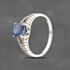 Pre-Owned 9ct White Gold Tanzanite & 0.14ct Brilliant Cut Diamond Cluster Ring 43411033