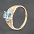 Pre-Owned 9ct Yellow Gold 1.00ct Blue Topaz & 0.03ct Diamond Dress Ring 43451022