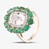 Pre-Owned 18ct Rose Gold Multi Stone & Brilliant Cut Diamond Oval Cluster Ring 43501010