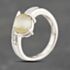 Pre-Owned Platinum 2.06ct Chrysoberyl Cats Eye & 0.22ct Diamond Cross Over Dress Ring 43511007