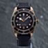 Pre-Owned Tudor Mens Black Bay Grey Dial Black Leather Strap Watch 79250BA