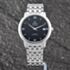 Pre-Owned OMEGA Mens De Ville Black Dial Silver Bracelet Watch 42410372001001