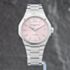 Pre-Owned Baume & Mercier Ladies Riviera Pink Dial Bracelet Watch 10675