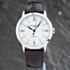 Pre-Owned Baume & Mercier Mens Classima Silver Dial Leather Strap Watch 10214