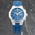 Pre-Owned Baume & Mercier Mens Riviera Blue Dial Rubber Strap Watch 10623