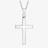 9ct White Gold Plain Cross Necklace 5.64.0043
