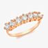 9ct Rose Gold 7-Stone Crystal Half Eternity Ring 5.84.6901
