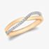 9ct Rose Gold Crystal Crossover Ring 5.84.9419